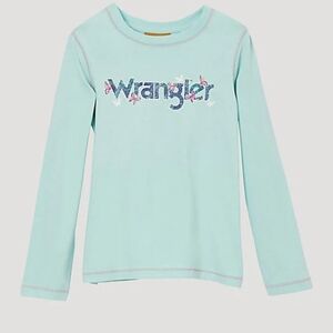 Wrangler Kids Aqua Long Sleeve Shirt Size Small